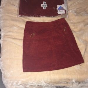 Corduroy mini skirt